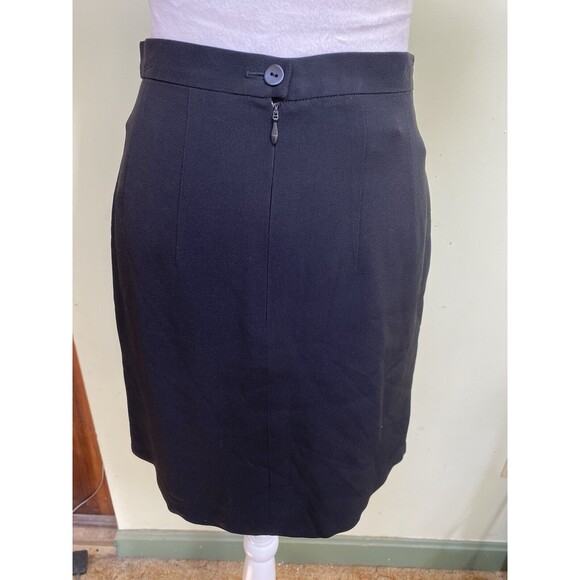 Vtg Mondi Gala Size 34 Lined Black Pencil Skirt Waist Career Minimalistic Preppy - Picture 4 of 8